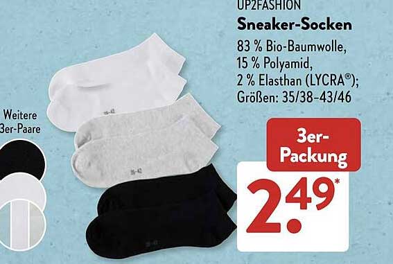 UP2FASHION Sneaker-Socken