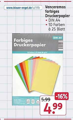 Vencemos farbiges Druckerpapier