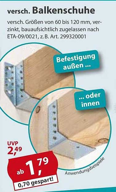 versch. Balkenschuhe