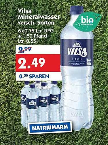 Vilsa Mineralwasser versch. Sorten