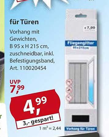 Vorhang mit Gewichten, B 95 x H 215 cm, zuschneidbar, inkl. Befestigungsband, Art. 110020454