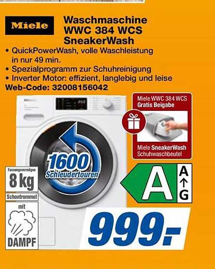 Waschmaschine WWC 384 WCS SneakerWash