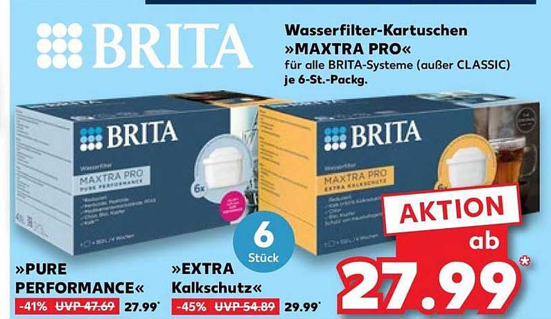 Wasserfilter-Kartuschen »MAXTRA PRO« für alle BRITA-Systeme (außer CLASSIC) je 6-St.-Packg.