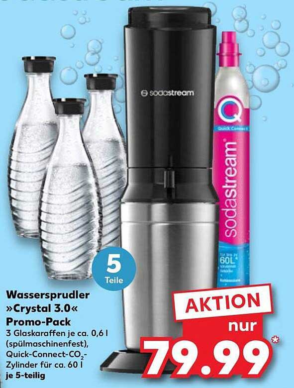 Wassersprudler »Crystal 3.0« Promo-Pack