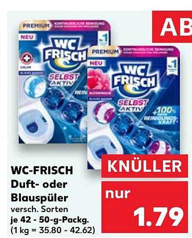 WC-FRISCH Duft- oder Blauspüler versch. Sorten je 42 - 50-g-Packg. (1 kg = 35.80 - 42.62)