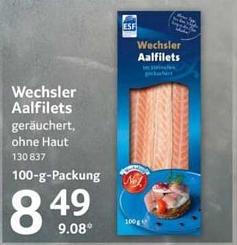Wechsler Aalfilets geräuchert, ohne Haut 130 837 100-g-Packung