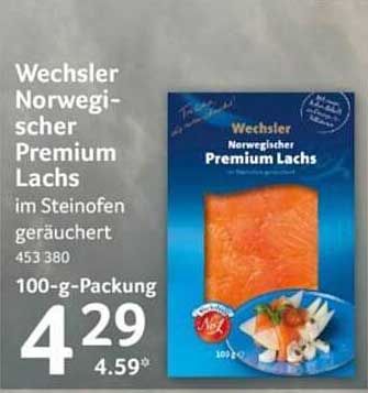 Wechsler Norwegischer Premium Lachs im Steinofen geräuchert 453 380 100-g-Packung