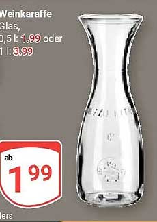 Weinkaraffe Glas, 0,5 l