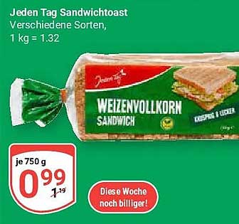 WEIZENVOLLKORN SANDWICH