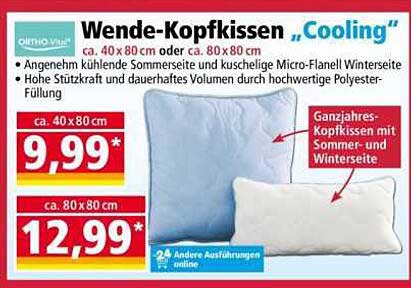 Wende-Kopfkissen „Cooling“