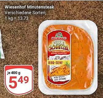Wiesenhof Minutensteak Verschiedene Sorten, 1 kg = 13.73