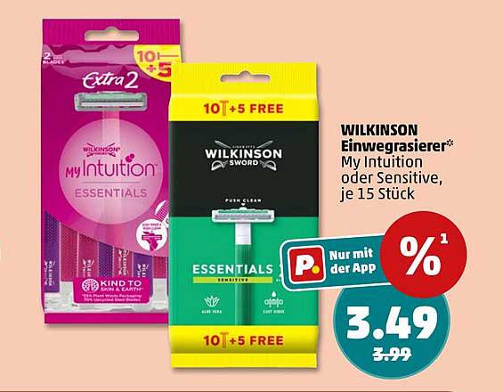 WILKINSON Einwegrasierer* My Intuition oder Sensitive, je 15 Stück