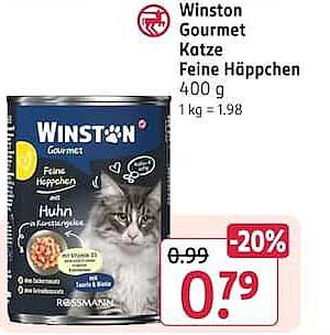 Winston Gourmet Katze Feine Häppchen 400 g