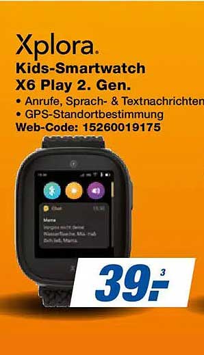 Xplora. Kids-Smartwatch X6 Play 2. Gen.