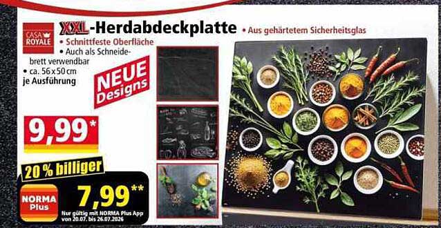XXL-Herdabdeckplatte