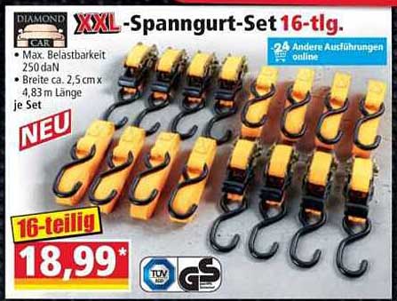 XXL-Spanngurt-Set 16-tlg.