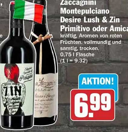 Zaccagnini Montepulciano Desire Lush & Zin Primitivo oder Amic