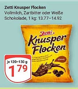 Zetti Knusper Flocken Vollmilch, Zartbitter oder Weiße Schokolade, 1 kg
