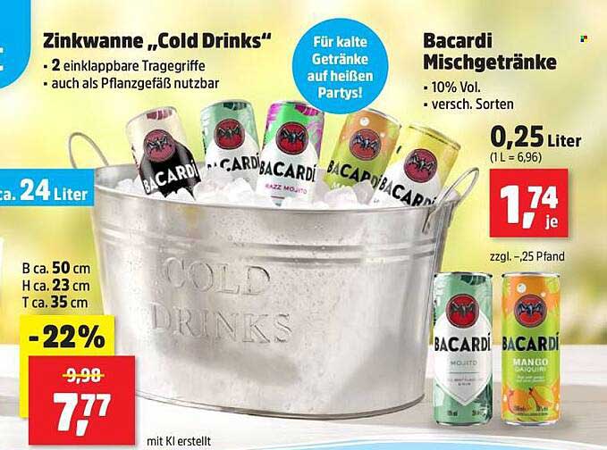 Zinkwanne „Cold Drinks“