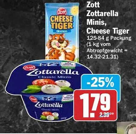 Zott Zottarella Minis, Cheese Tiger