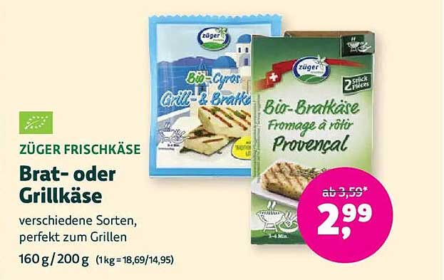 ZÜGER FRISCHKÄSE Brat- oder Grillkäse