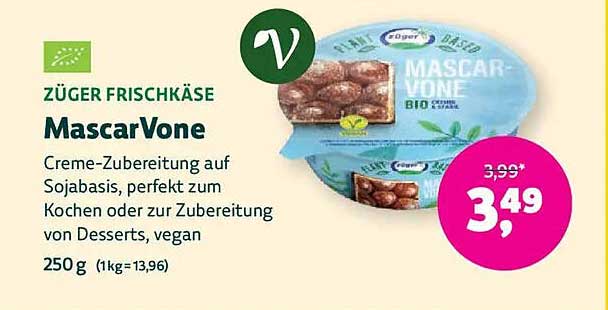 ZÜGER FRISCHKÄSE MascarVone