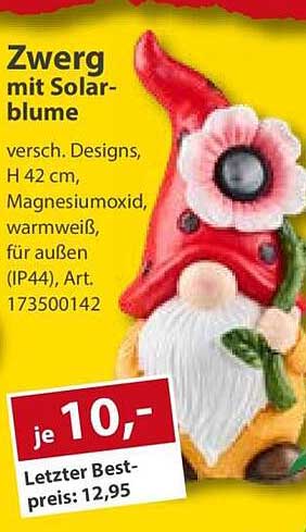 Zwerg mit Solar-blume