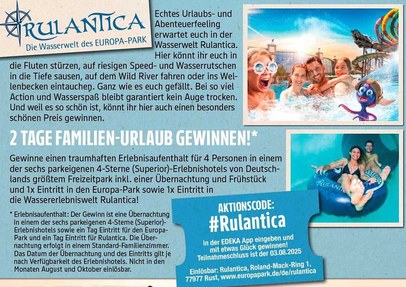 2 Tage Familien-Urlaub in der Wasserwelt Rulantica gewinnen!