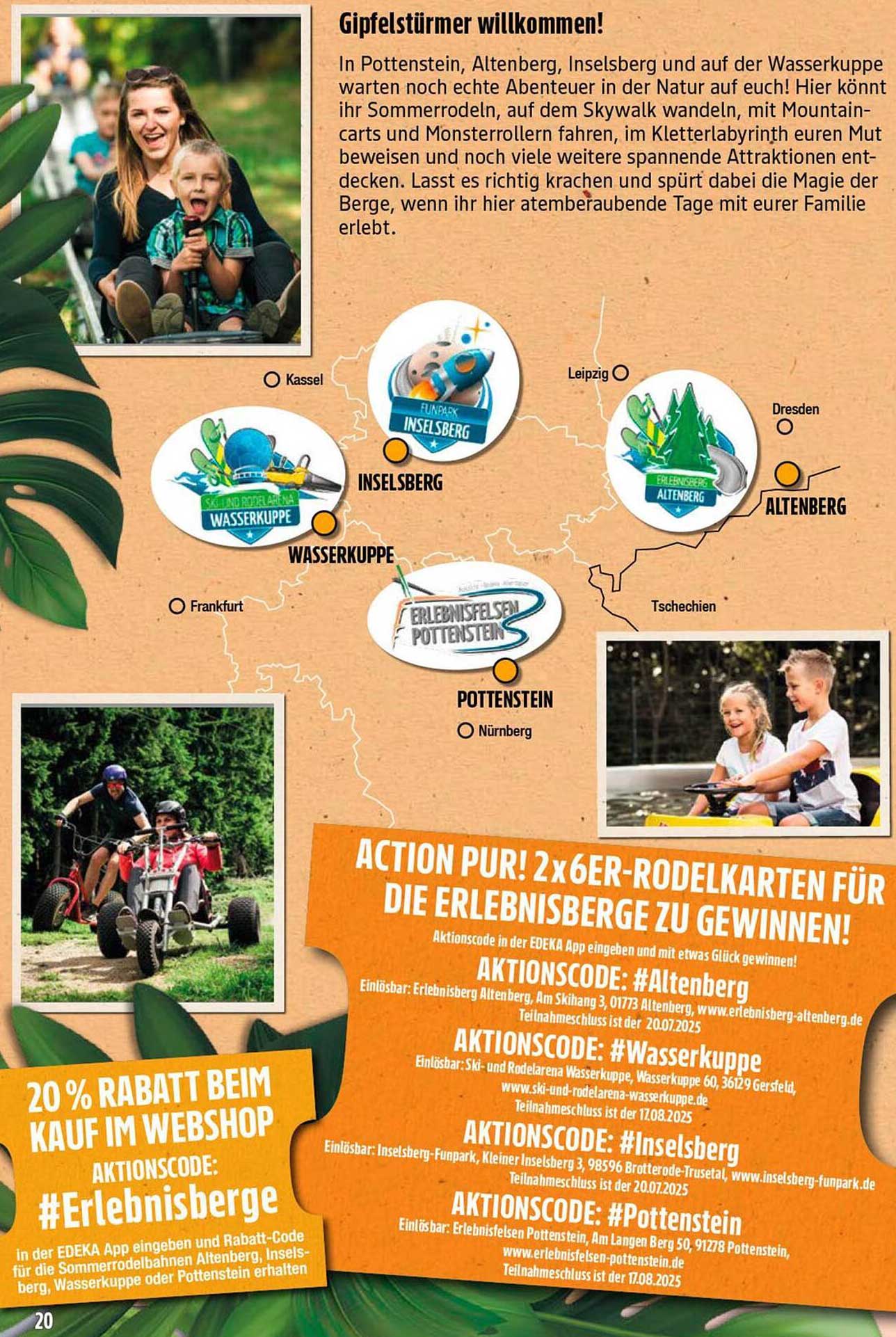 20 % Rabatt beim Kauf im Webshop