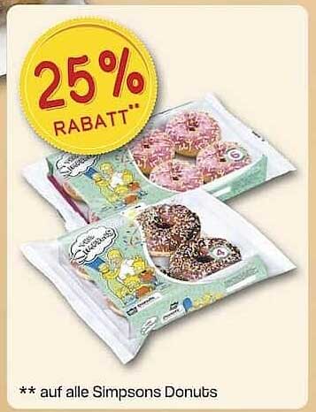 25% Rabatt auf alle Simpsons Donuts