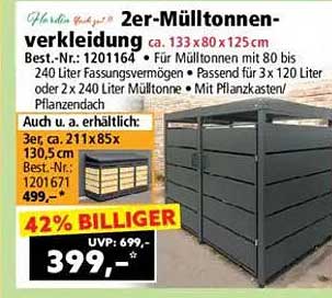 2er-Mülltonnenverkleidung
