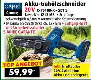 Akku-Gehölzschneider 20V C-PS100-X-SET S
