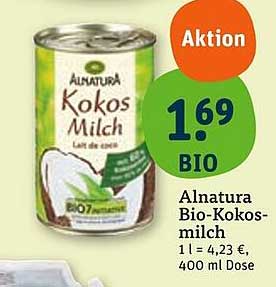 Alnatura Bio-Kokosmilch 400 ml Dose