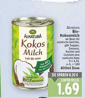 Alnatura Bio-Kokosmilch 400ml