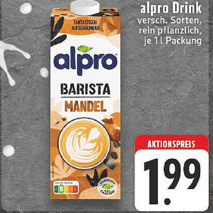 alpro Barista Mandel Drink – 1,99 €