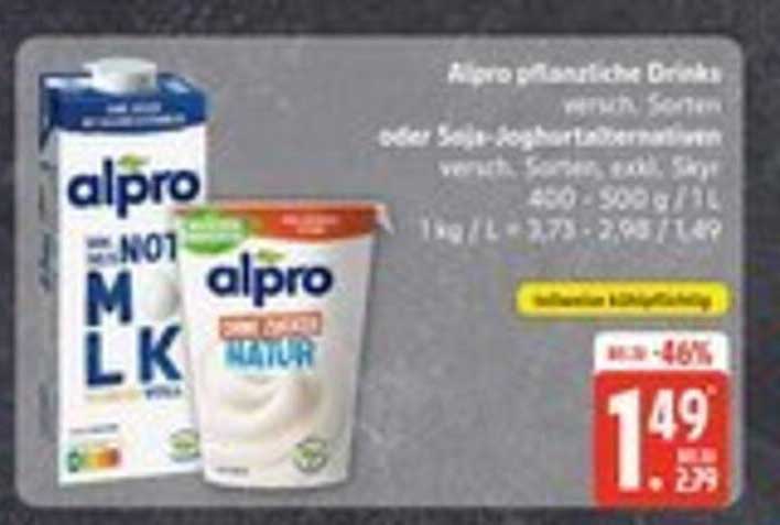 Alpro pflanzliche Drinks – 400-500 g