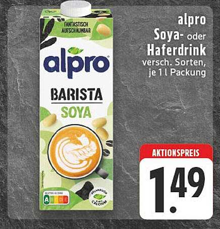 alpro Soya- oder Haferdink 1 l Packung