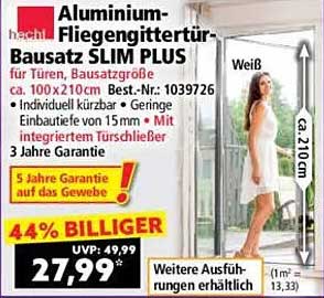 Aluminium-Fliegengittertür-Bausatz SLIM PLUS
