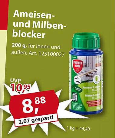Ameisen- und Milbenblocker 200 g für innen und außen, Art. 125100027