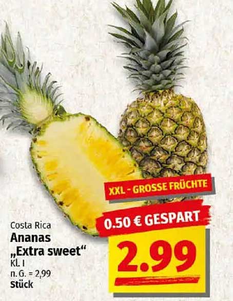 Ananas „Extra sweet“ aus Costa Rica - XXL Große Früchte