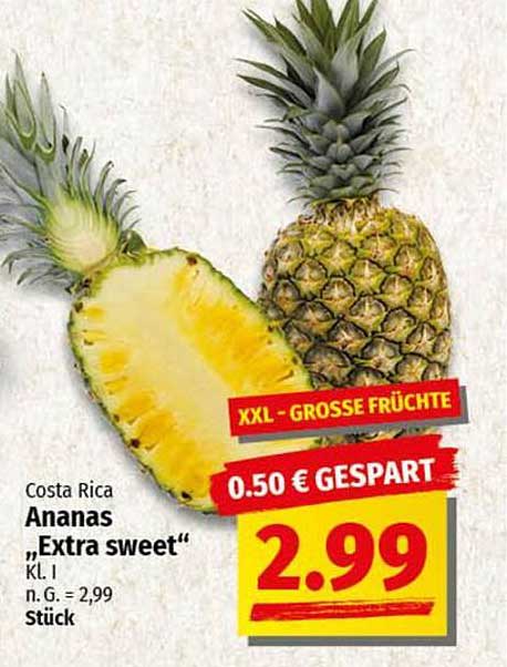 Ananas „Extra sweet“ Kl. I - Costa Rica