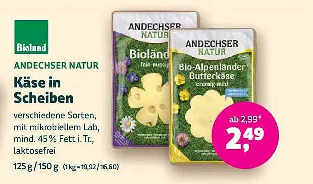 ANDECHSER NATUR Käse in Scheiben