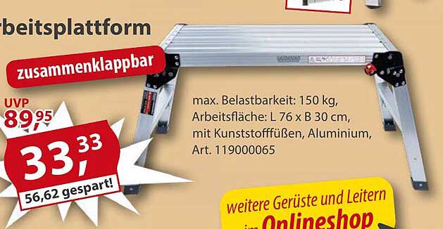 Arbeitsplattform - Zusammenklappbar