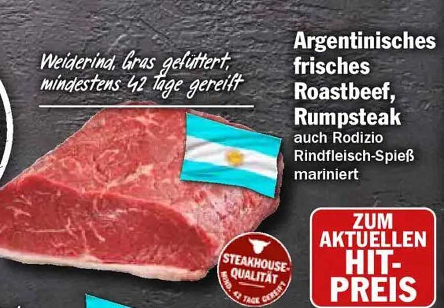 Argentinisches frisches Roastbeef, Rumpsteak