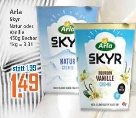 Arla Skyr Natur oder Vanille 450g Becher