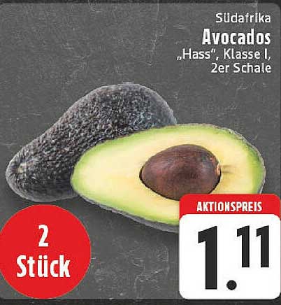Avocados "Hass", Klasse I, 2er Schale