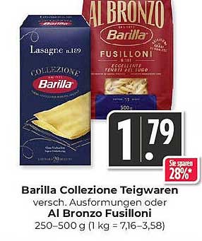 Barilla Collezione Teigwaren - Verschiedene Ausführungen oder Al Bronzo Fusilli