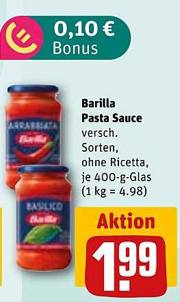 Barilla Pasta Sauce - verschiedene Sorten, je 400-g-Glas