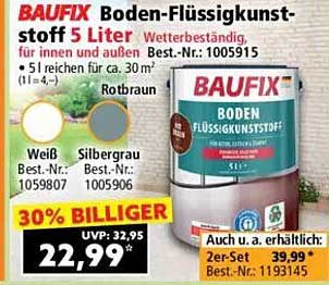 BAUFIX Boden-Flüssigkunststoff 5 Liter - Wetterbeständig für Innen und Außen
