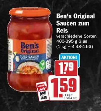 Ben's Original Saucen zum Reis - verschiedene Sorten 400-395 g Glas